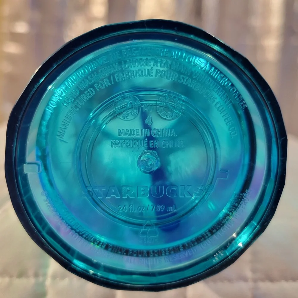 Starbucks 2021 Kaleidoscope Turquoise Prism Teal Diamond Tumbler Collectible Fun